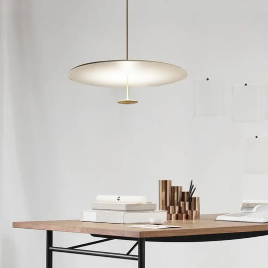 Suspension luminaire salle a manger ovale blanche design