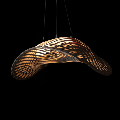 Suspension luminaire salle a manger salon bambou design