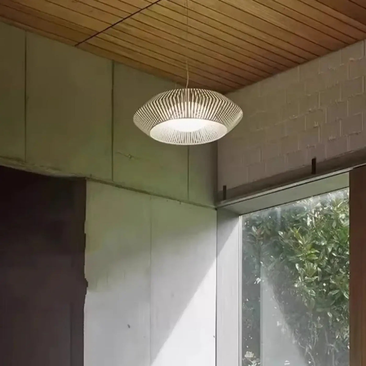 Suspension luminaire salle a manger salon bois design