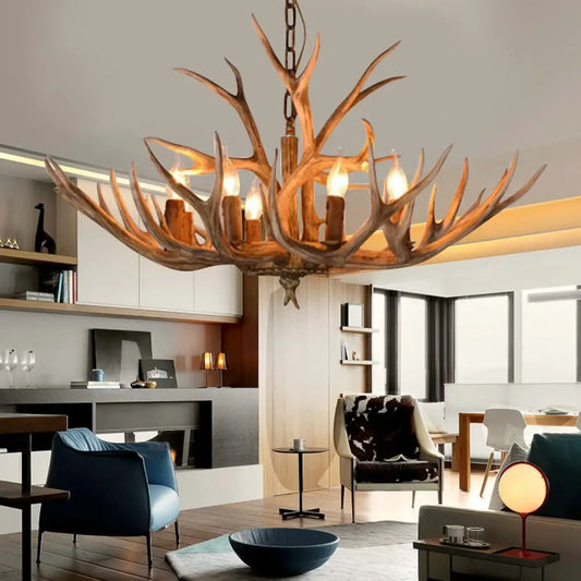 Suspension luminaire salle a manger salon bois vintage