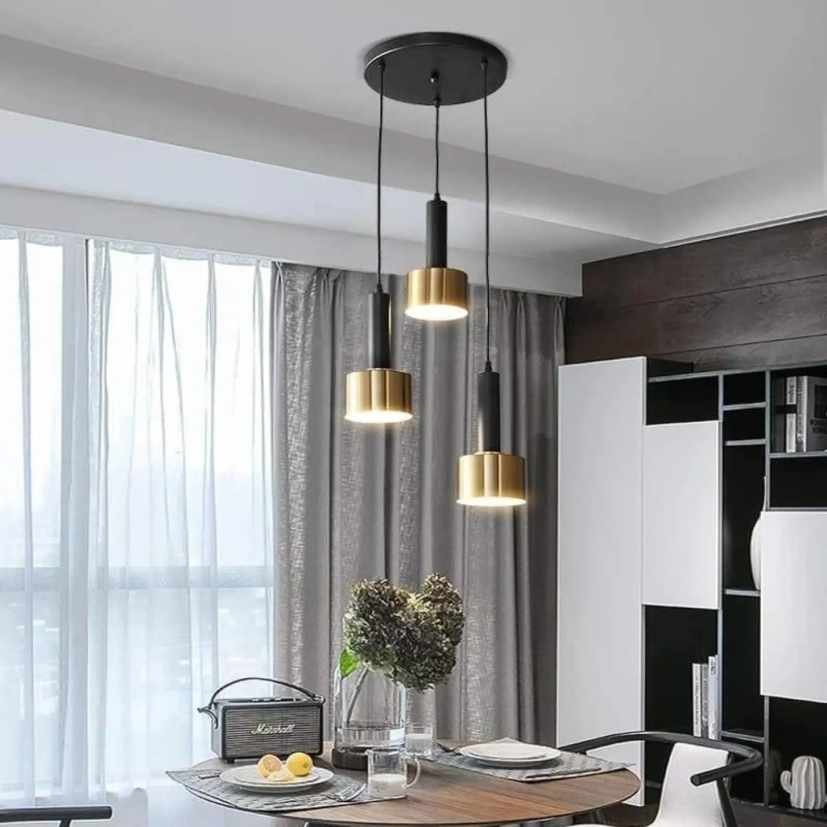 Suspension luminaire salle a manger salon laiton design