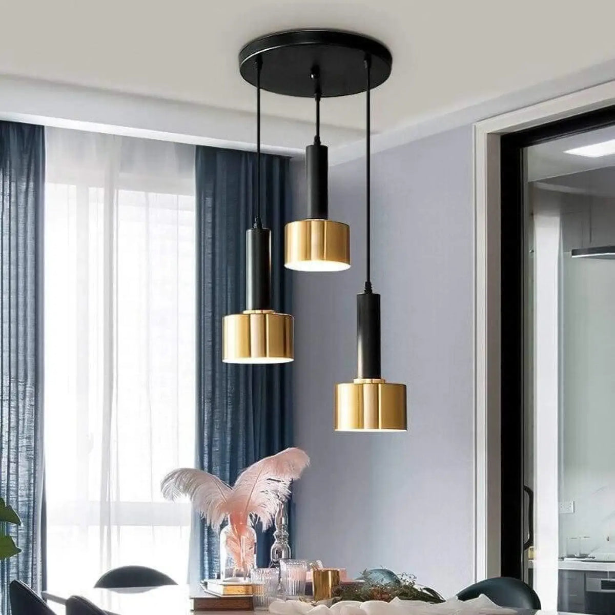 Suspension luminaire salle a manger salon laiton design