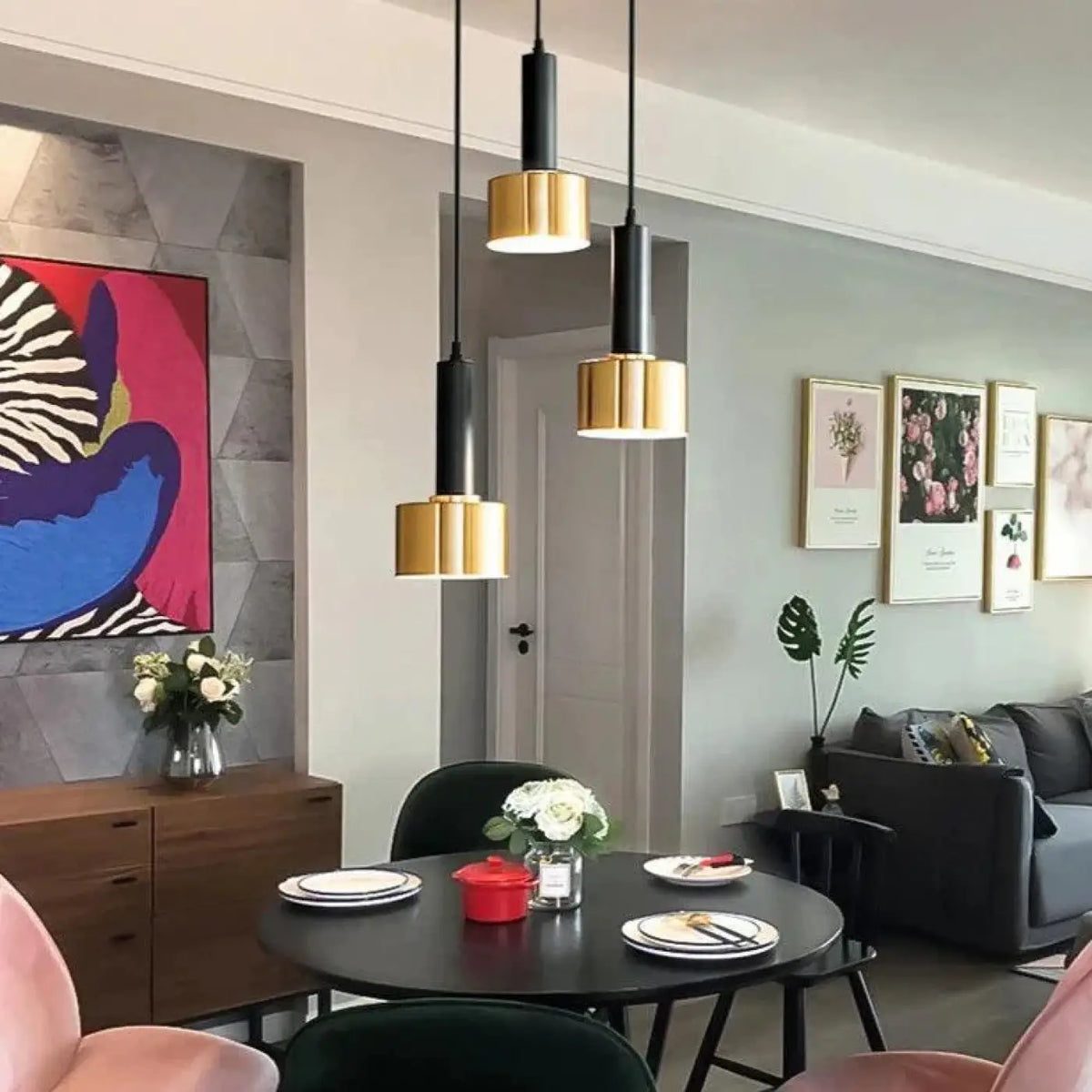 Suspension luminaire salle a manger salon laiton design
