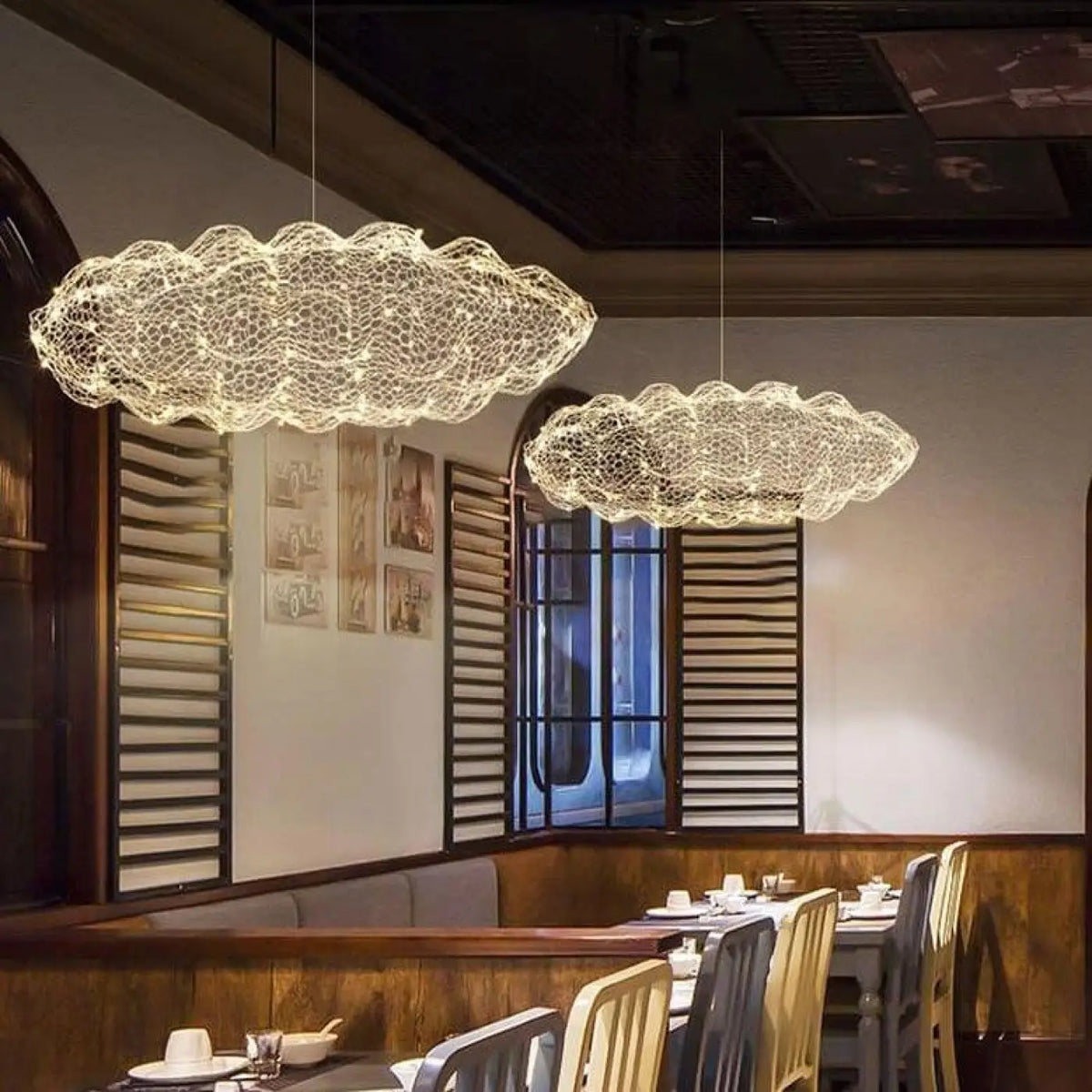 Suspension luminaire salle a manger salon nuage LED