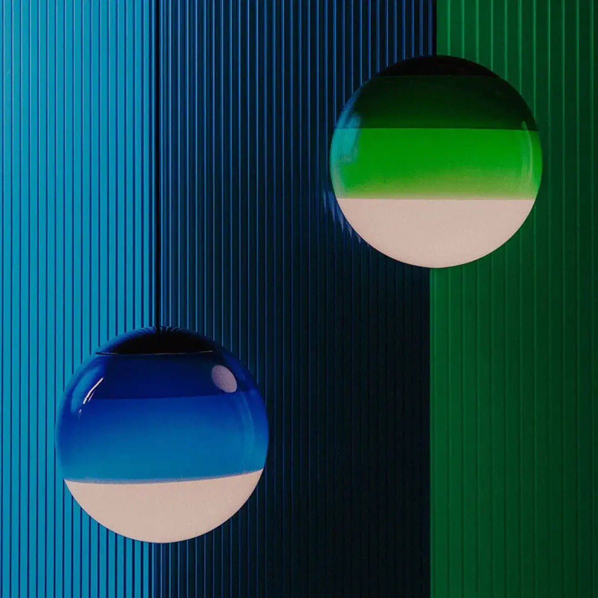 Suspension luminaire salle a manger sphere tricolore design