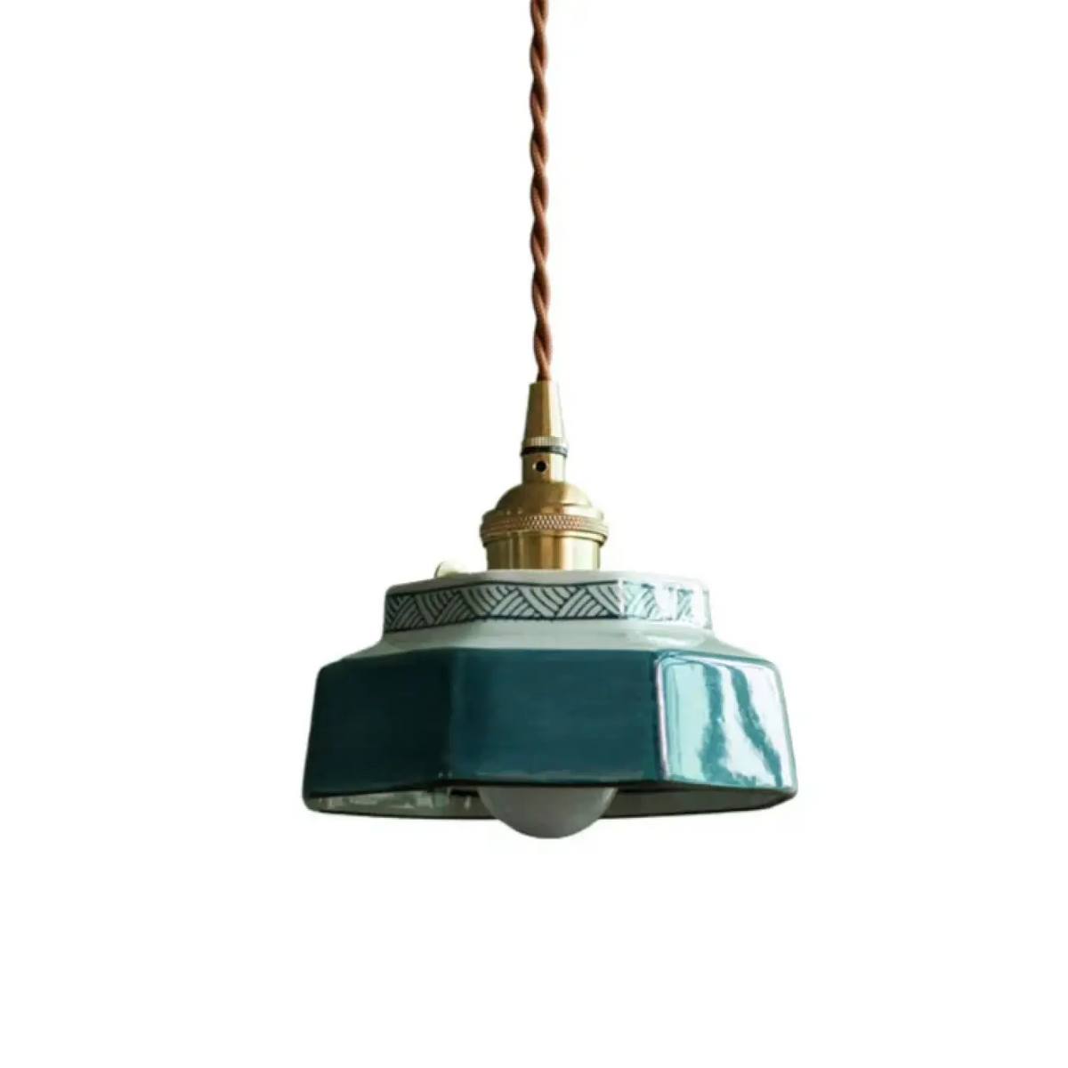 Suspension luminaire salon ceramique retro design