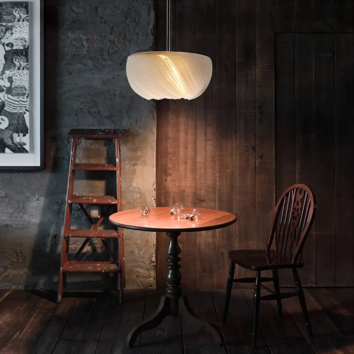 Suspension luminaire salon chambre blanche organique