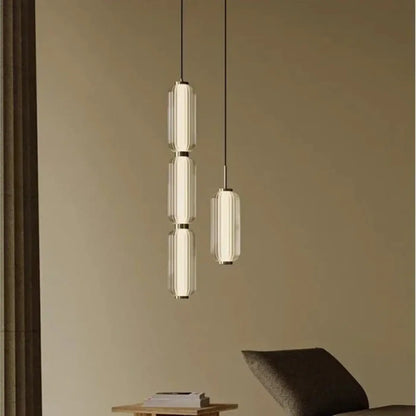 Suspension luminaire salon chambre cylindre verre design