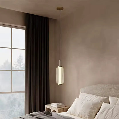 Suspension luminaire salon chambre cylindre verre design