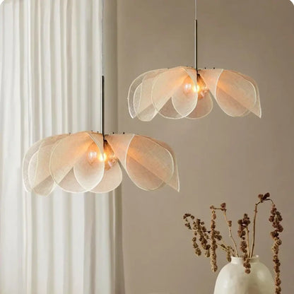 Suspension luminaire salon chambre design en tissu