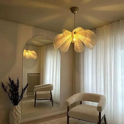 Suspension luminaire salon chambre design en tissu