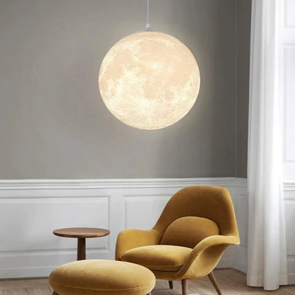 Suspension luminaire salon chambre lune design