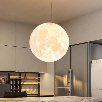 Suspension luminaire salon chambre lune design