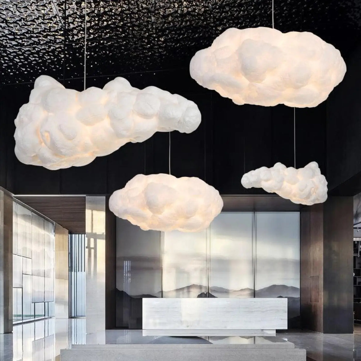 Suspension luminaire salon chambre nuage design