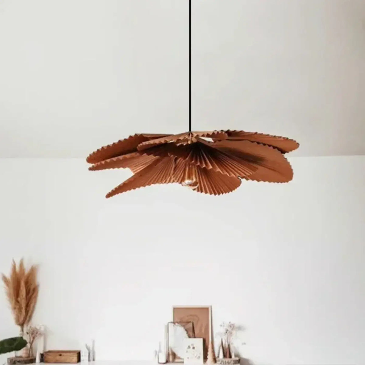 Suspension luminaire salon chambre papier boheme chic