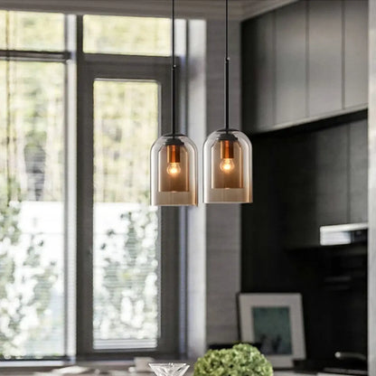 Suspension luminaire salon cuisine verre teinte design
