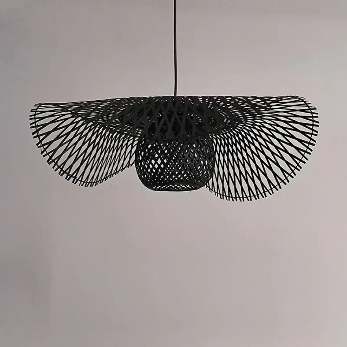 Suspension luminaire salon metal tisse design
