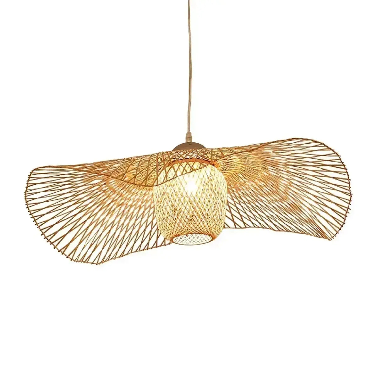 Suspension luminaire salon metal tisse design
