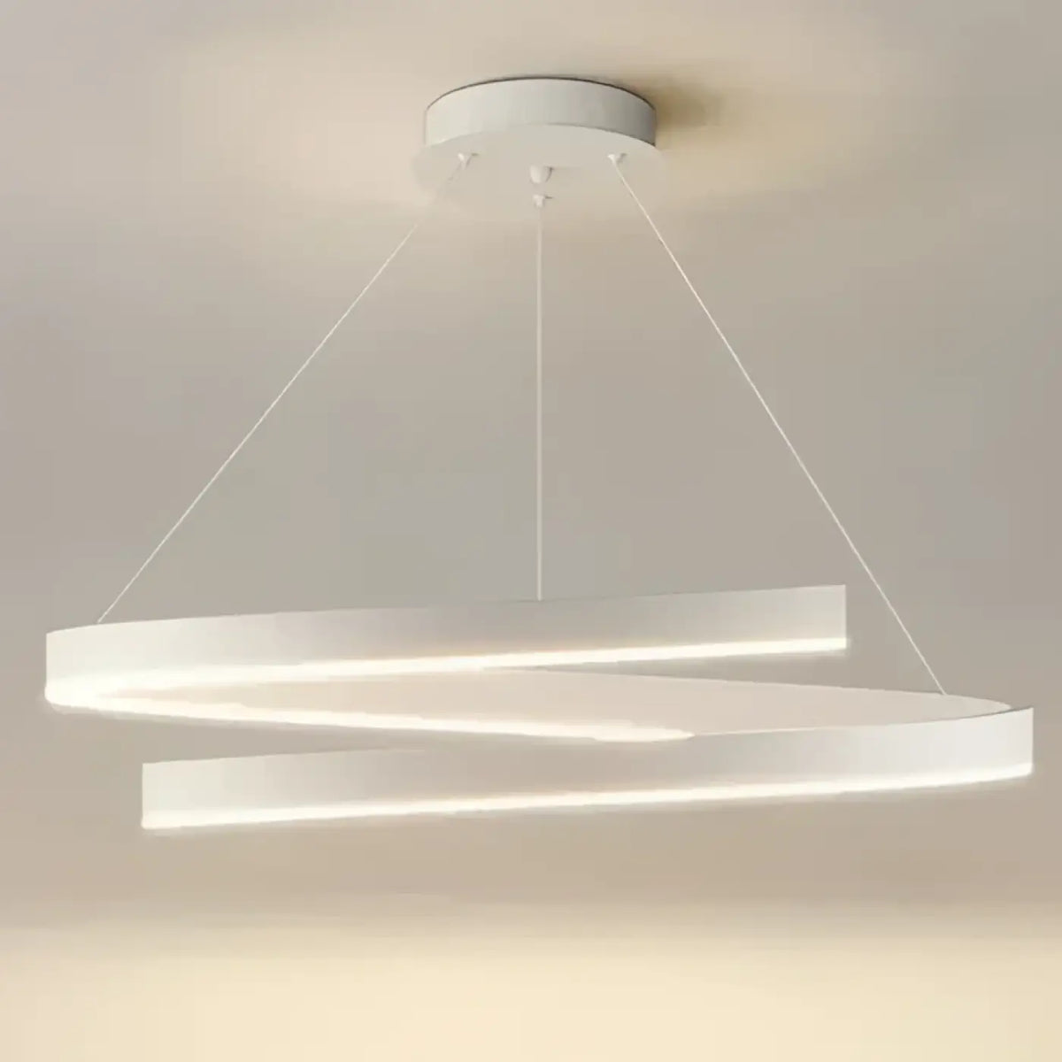 Suspension luminaire salon salle a manger anneaux design