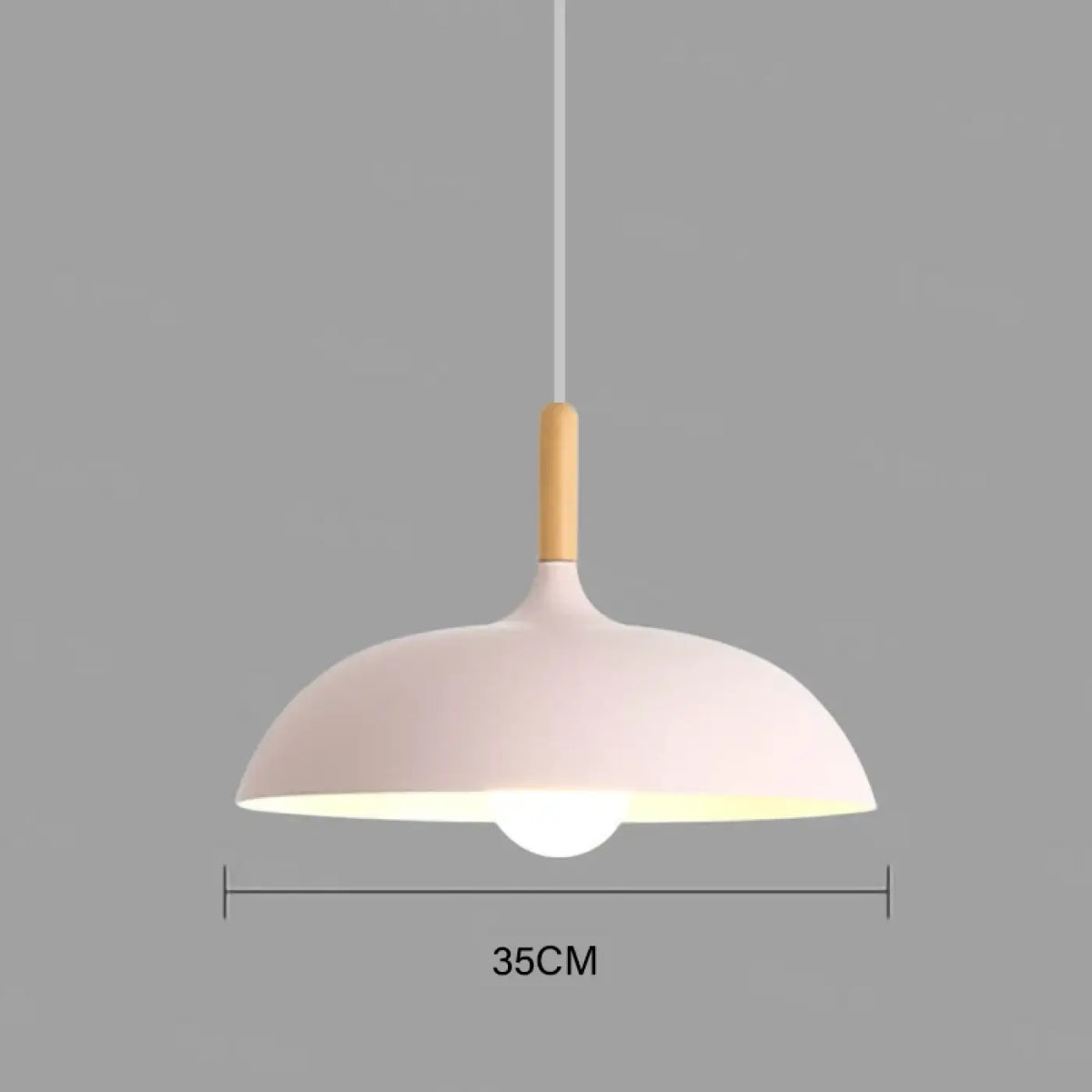 Suspension luminaire salon salle a manger bois arrondie