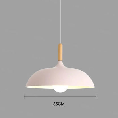 Suspension luminaire salon salle a manger bois arrondie