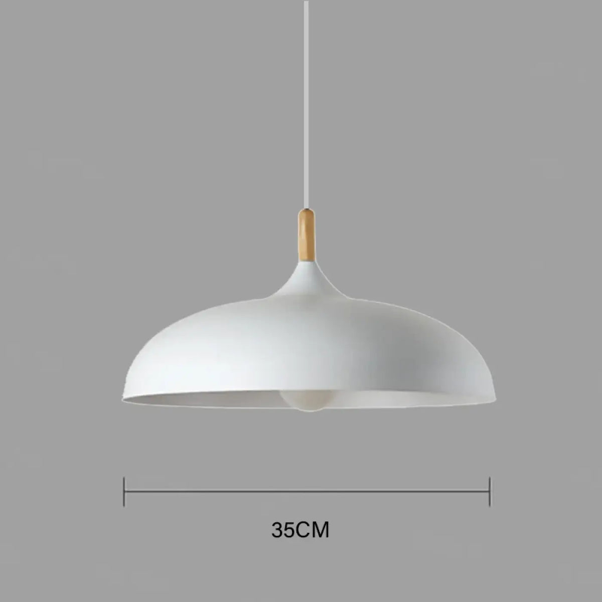 Suspension luminaire salon salle a manger bois arrondie