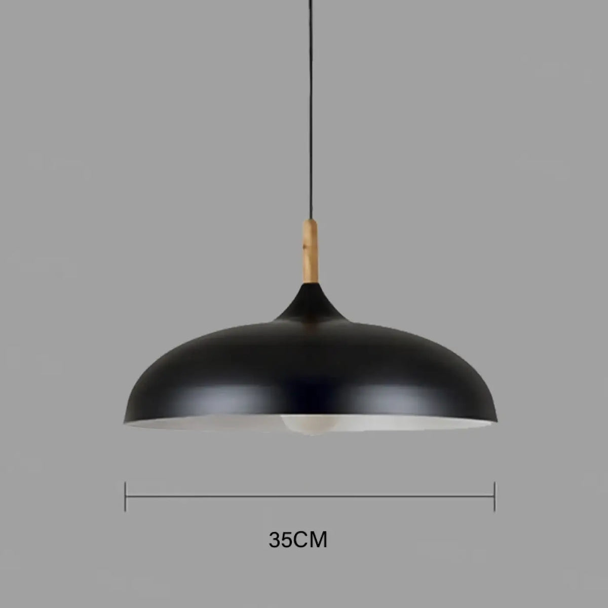 Suspension luminaire salon salle a manger bois arrondie