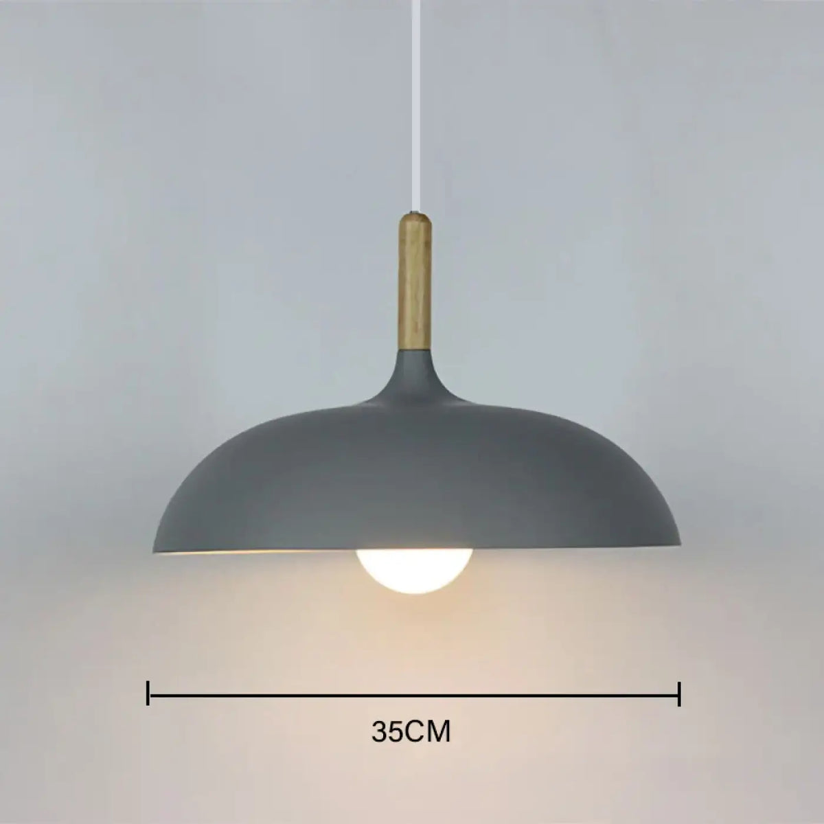 Suspension luminaire salon salle a manger bois arrondie