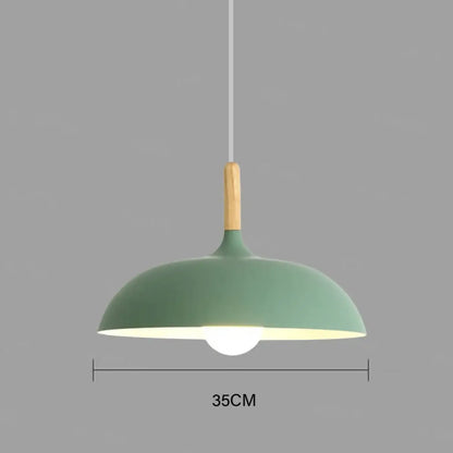 Suspension luminaire salon salle a manger bois arrondie
