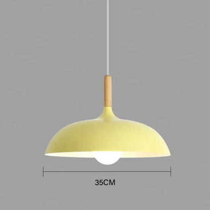 Suspension luminaire salon salle a manger bois arrondie