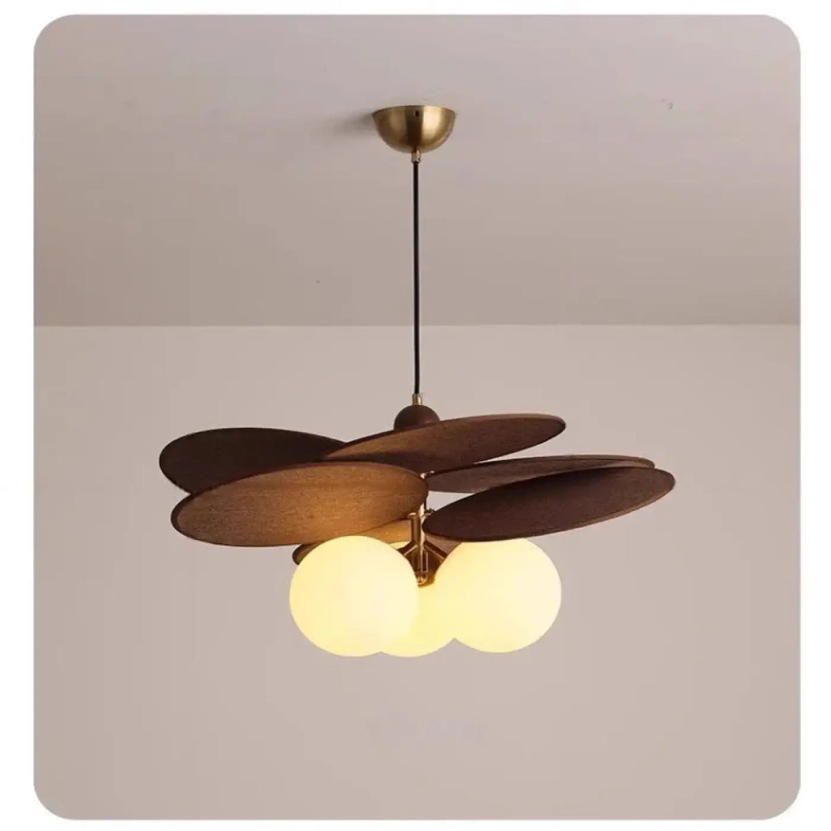 Suspension luminaire salon salle a manger bois moderne