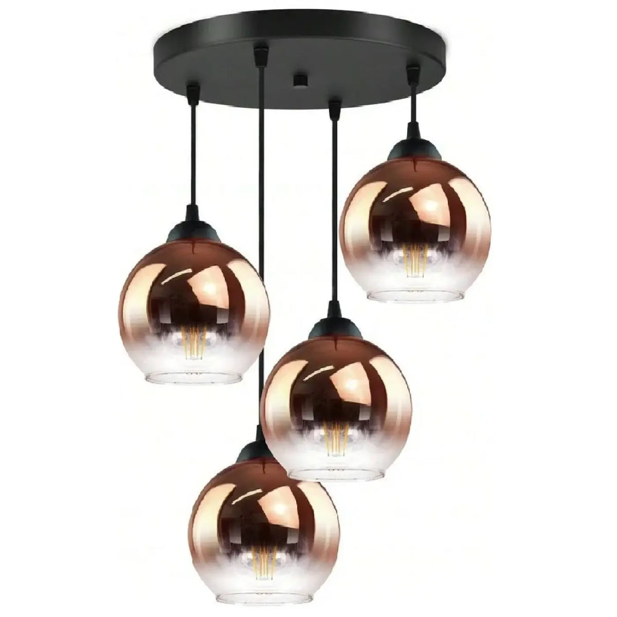 Suspension luminaire salon salle a manger boule verre