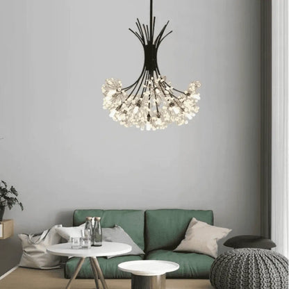 Suspension luminaire salon salle a manger bouquet cristal