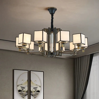 Suspension luminaire salon salle a manger cubes design