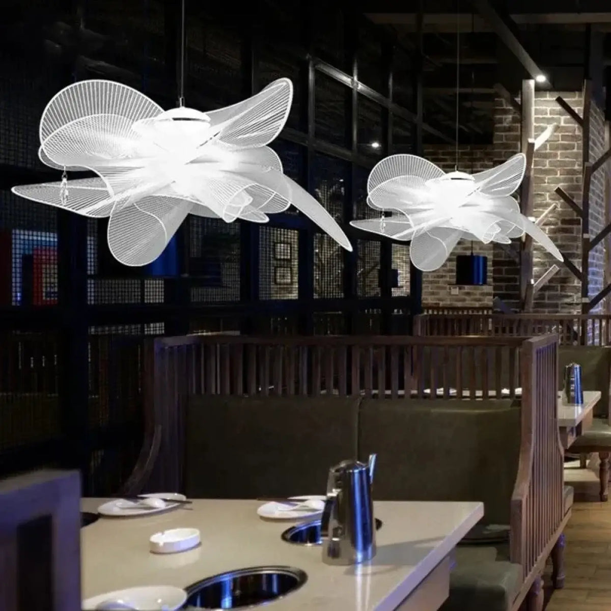 Suspension luminaire salon salle a manger design blanche
