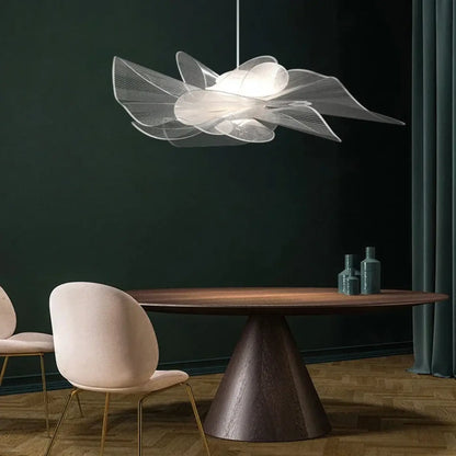 Suspension luminaire salon salle a manger design blanche
