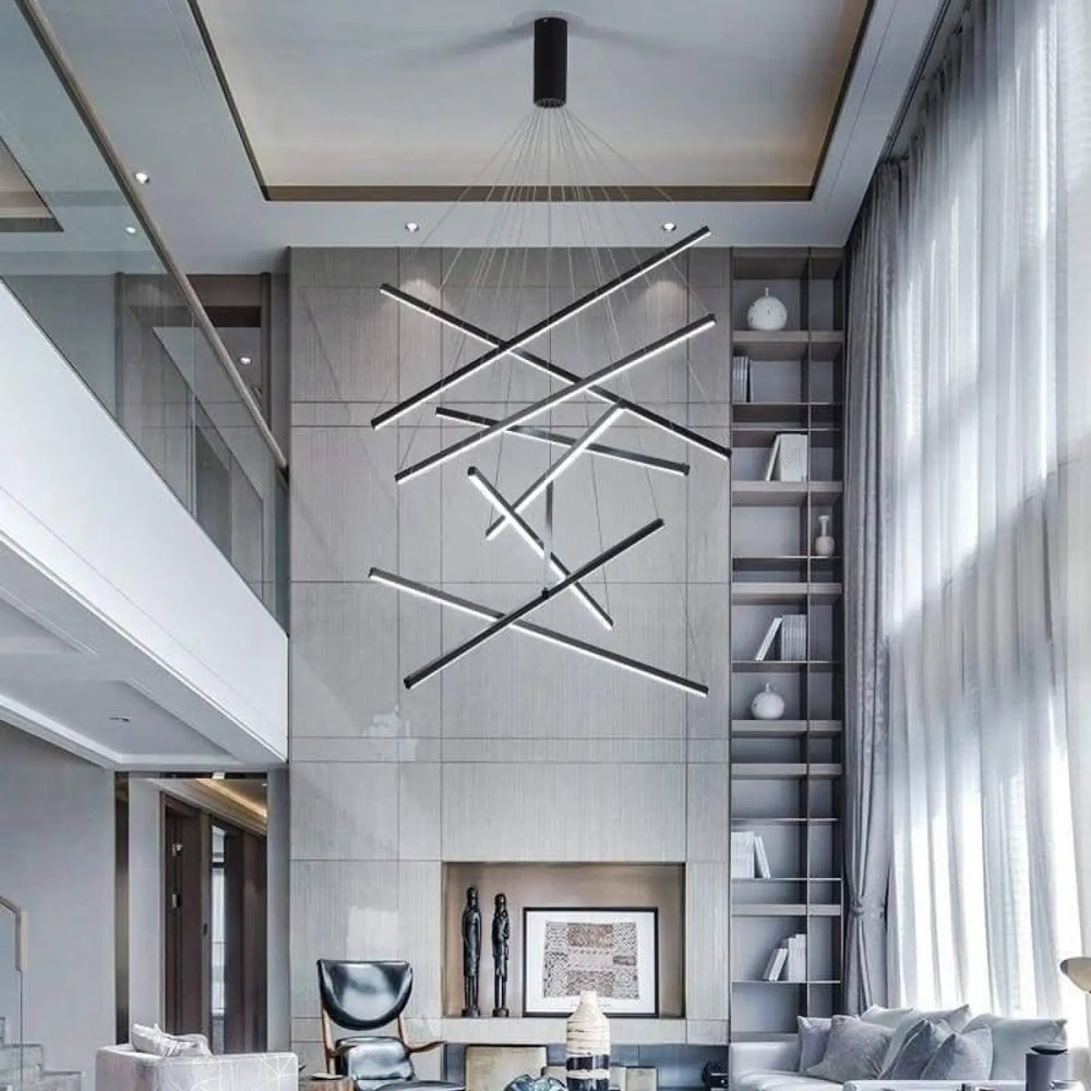 Suspension luminaire salon salle a manger design geometrique