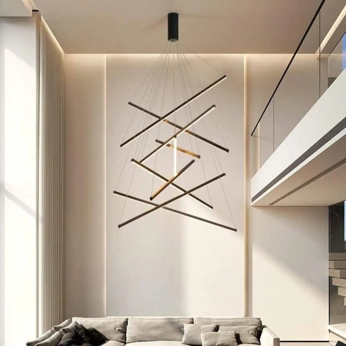 Suspension luminaire salon salle a manger design geometrique