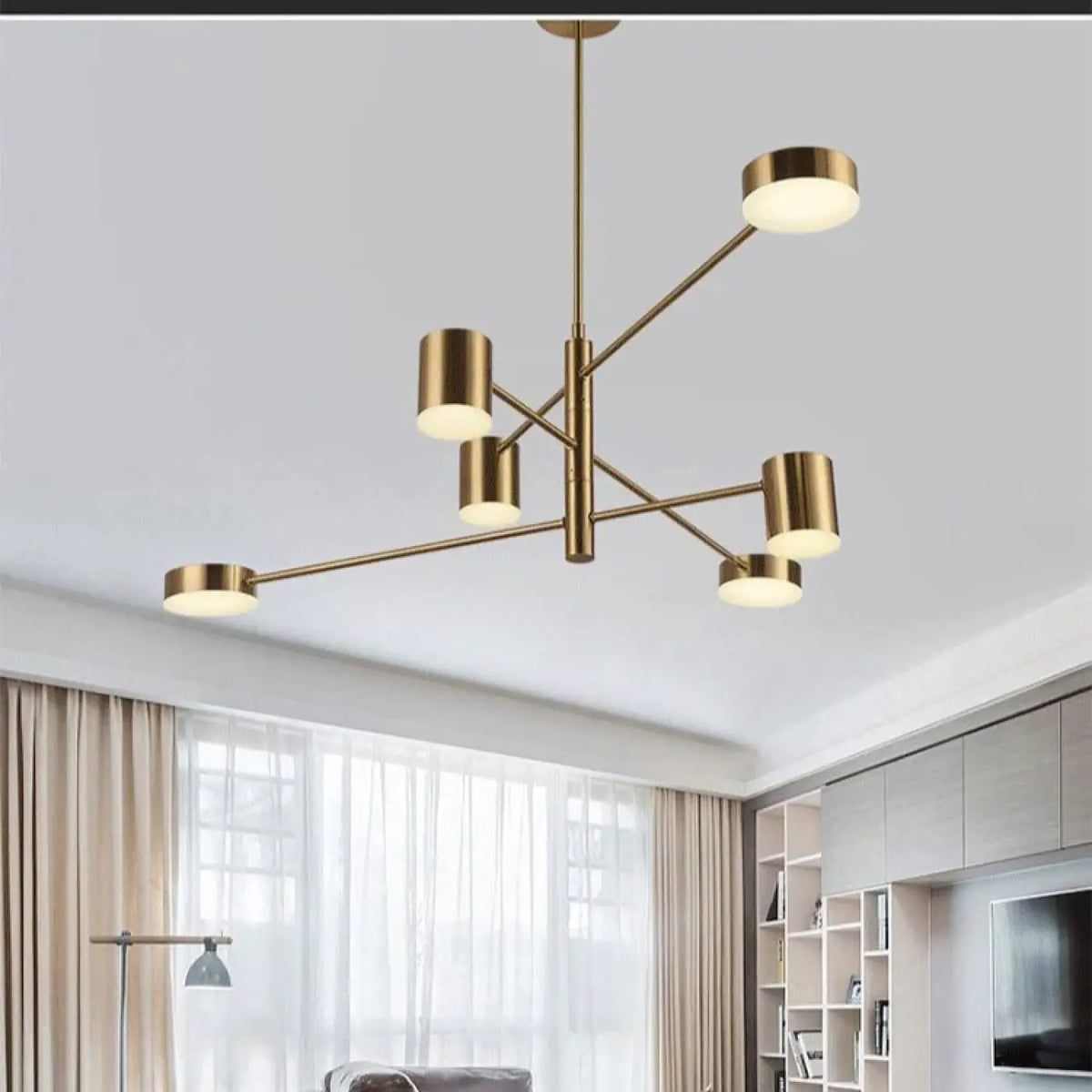 Suspension luminaire salon salle a manger design noir dore
