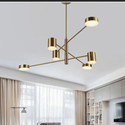 Suspension luminaire salon salle a manger design noir dore