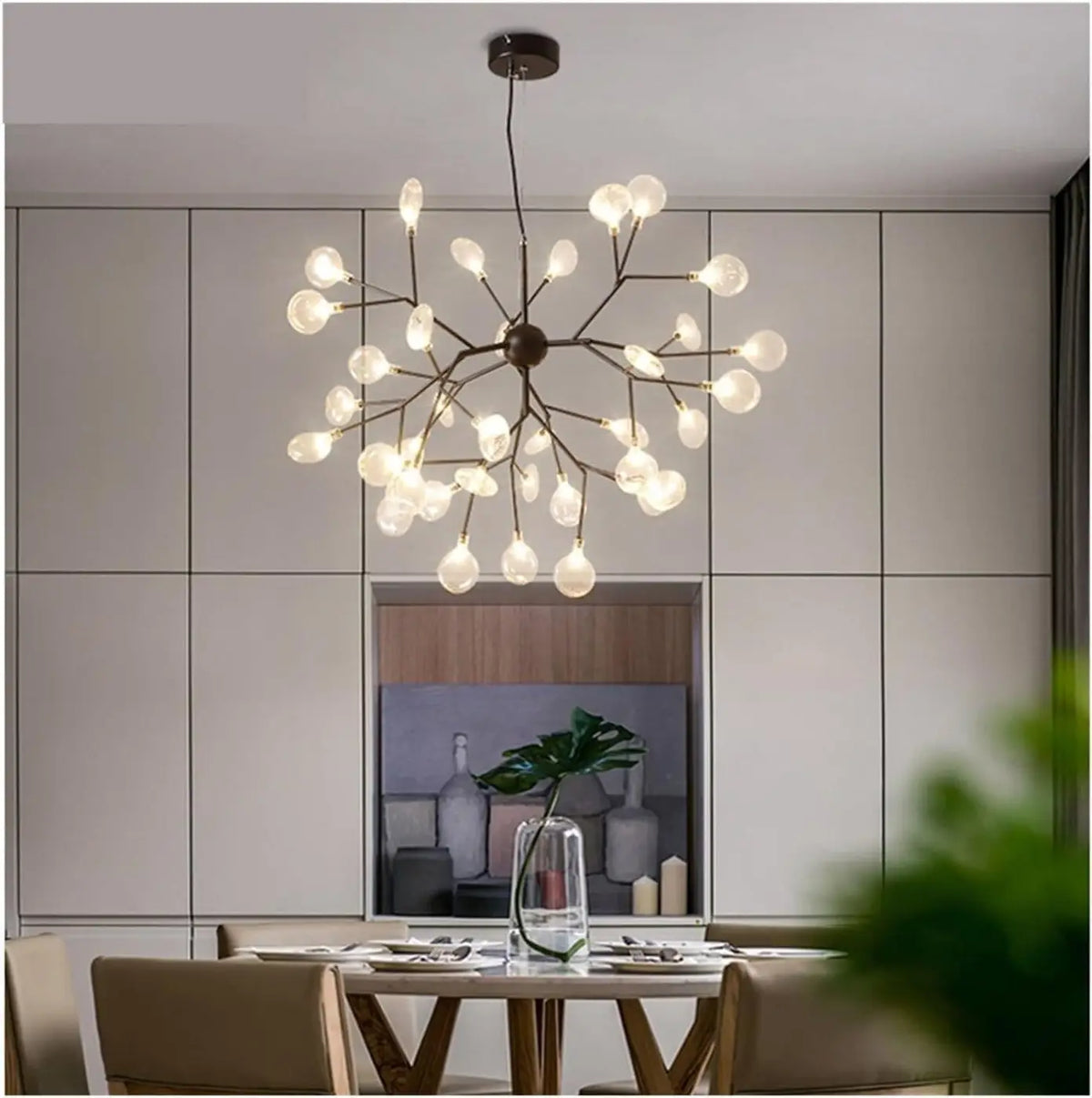 Suspension luminaire salon salle a manger design verre