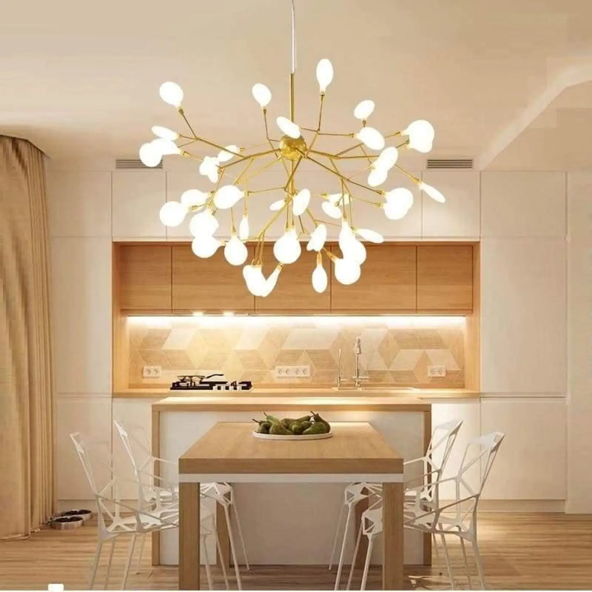 Suspension luminaire salon salle a manger design verre