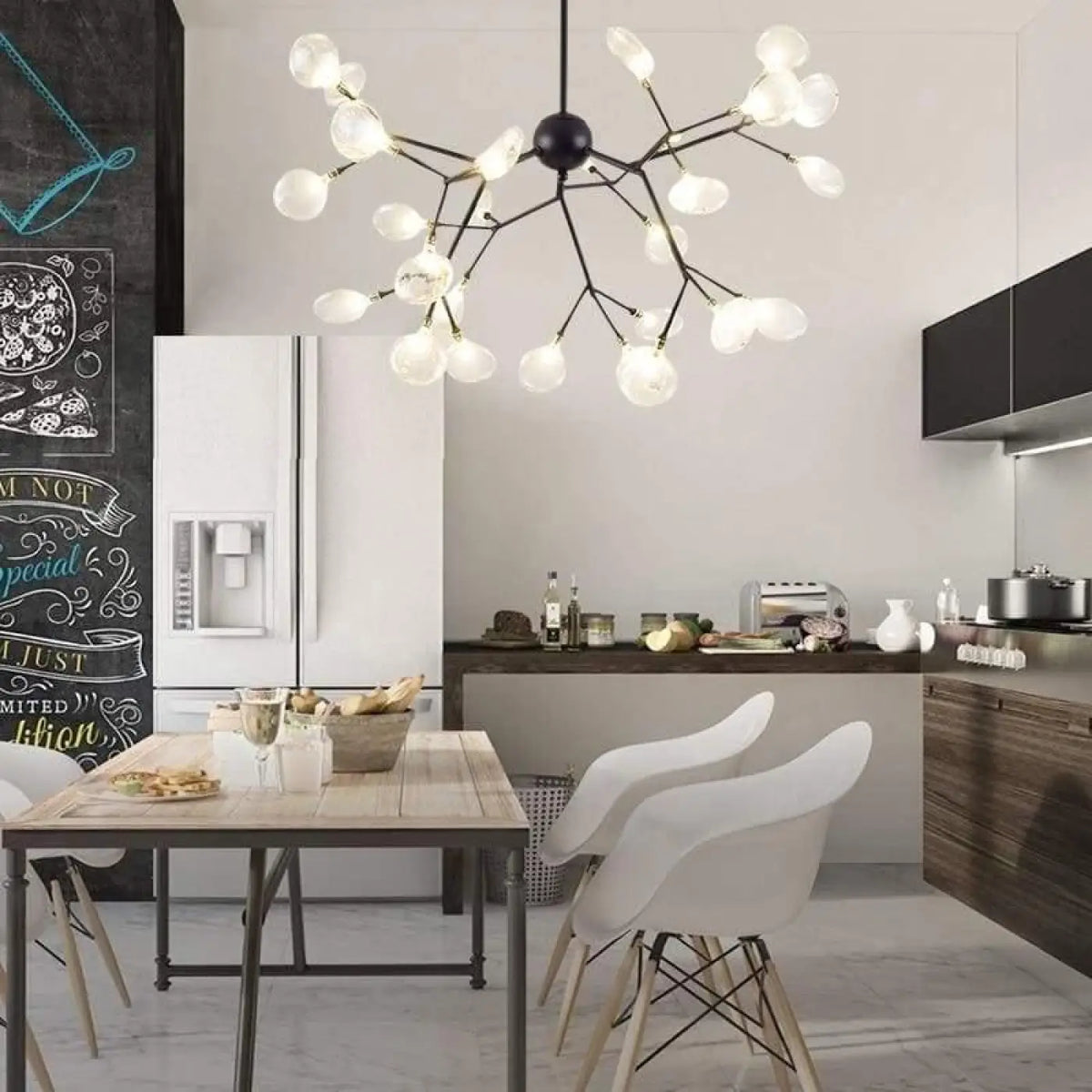 Suspension luminaire salon salle a manger design verre