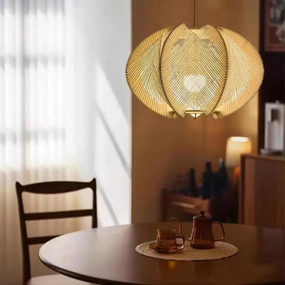 Suspension luminaire salon salle a manger fibres boheme