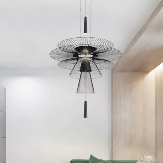 Suspension luminaire salon salle a manger industrielle metal