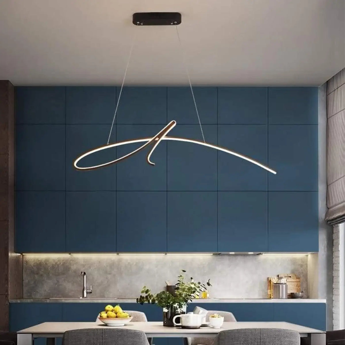 Suspension luminaire salon salle a manger metal design