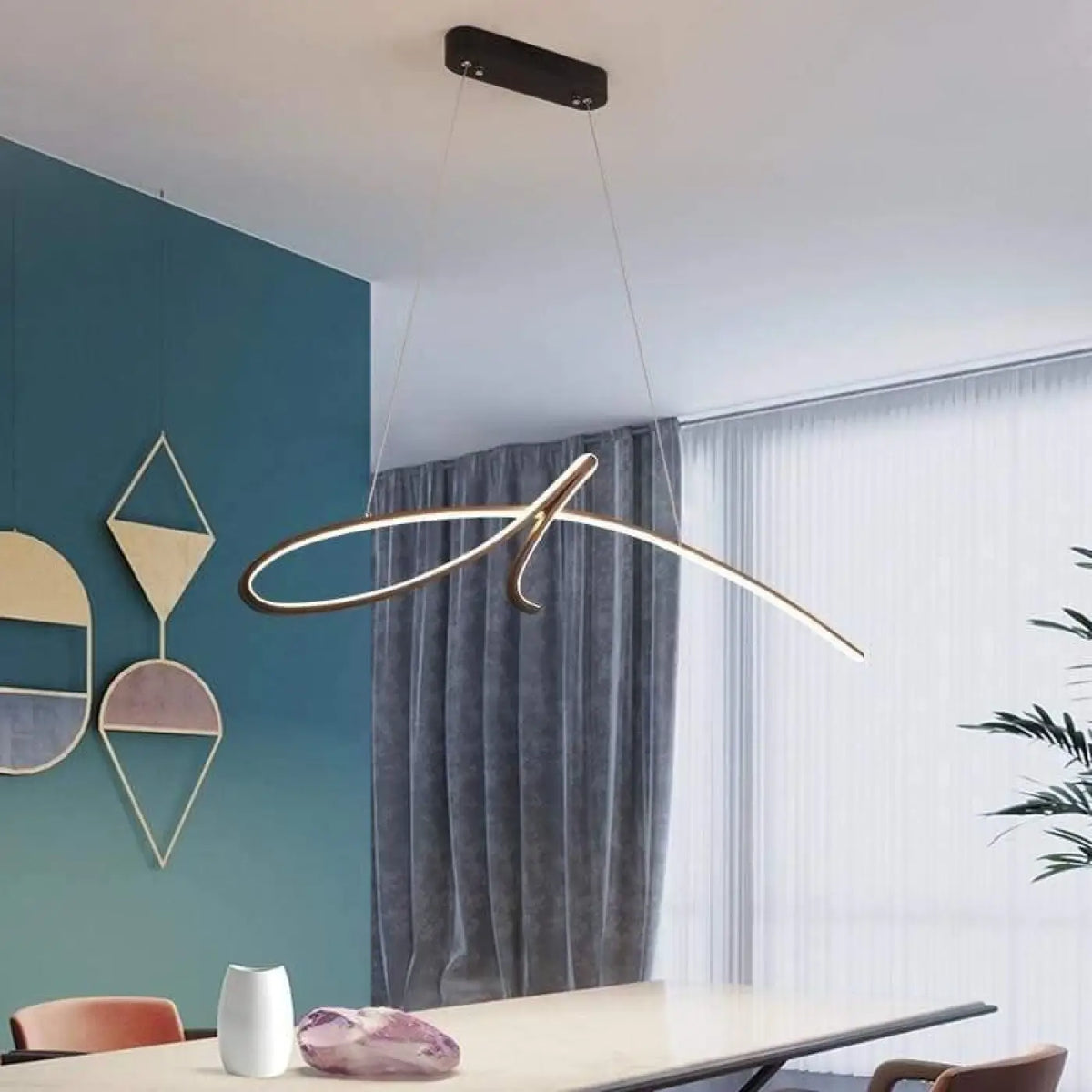 Suspension luminaire salon salle a manger metal design
