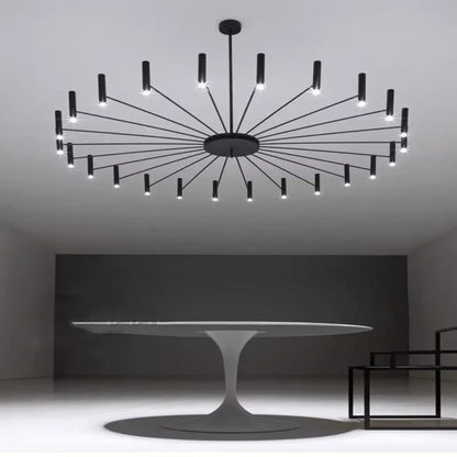 Suspension luminaire salon salle a manger metal noir design
