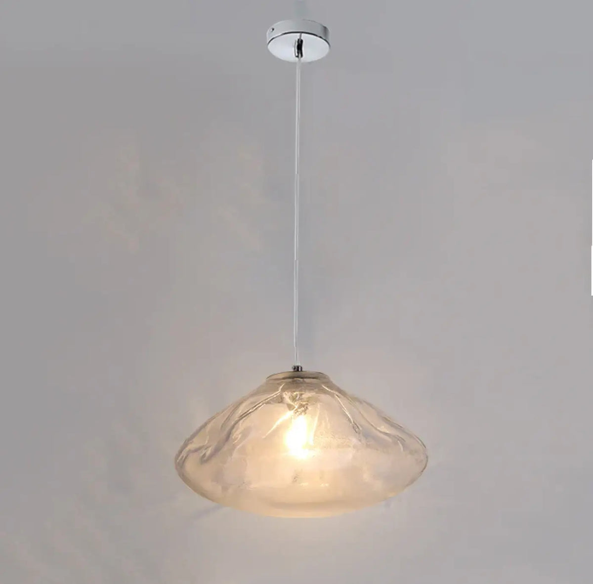 Suspension luminaire salon salle a manger nuage verre design
