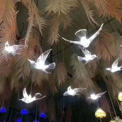 Suspension luminaire salon salle a manger oiseaux design